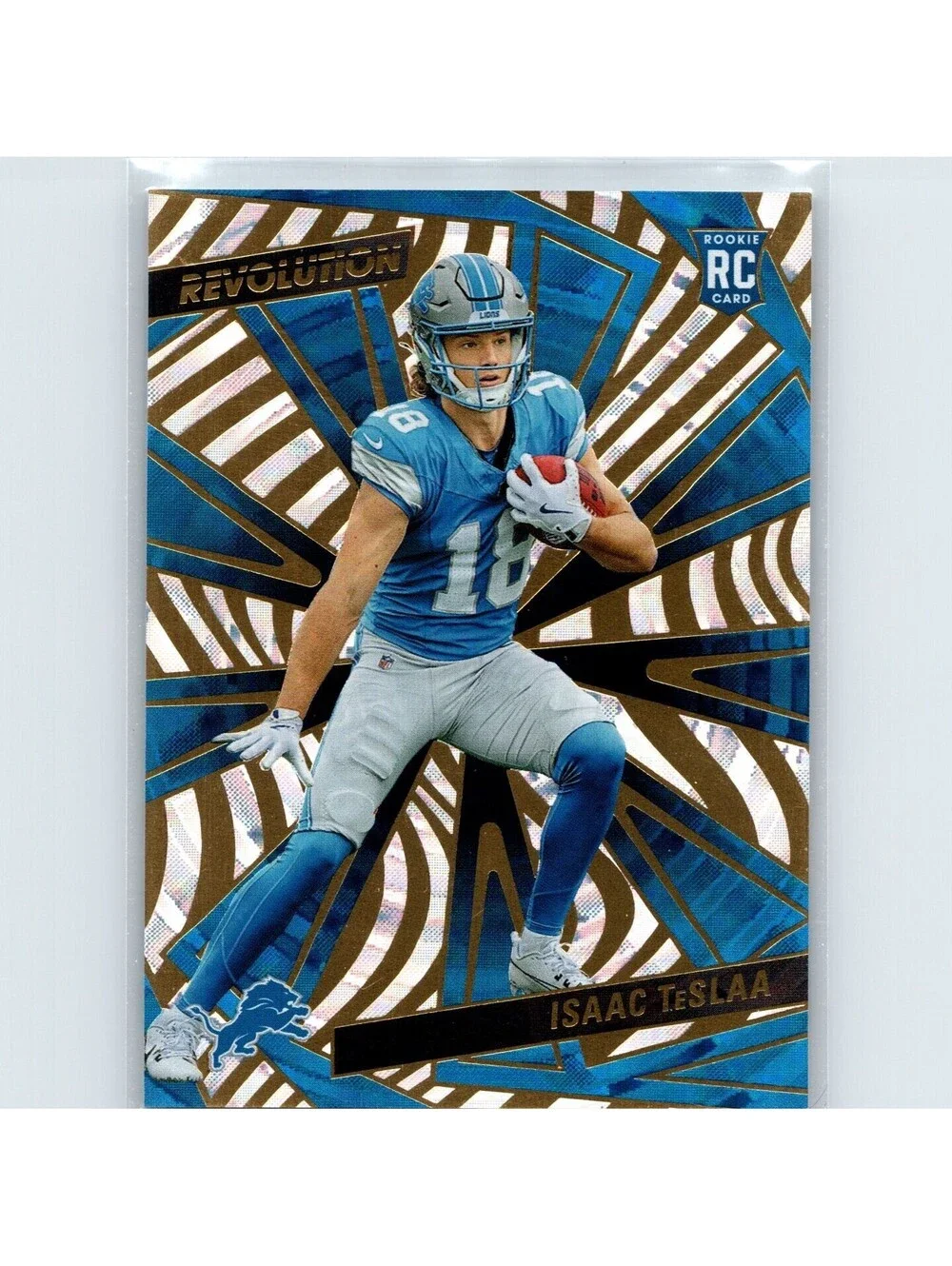 2025 Panini Revolution Football - Isaac Teslaa #212 - Fractal /99 - Lions